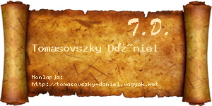Tomasovszky Dániel névjegykártya